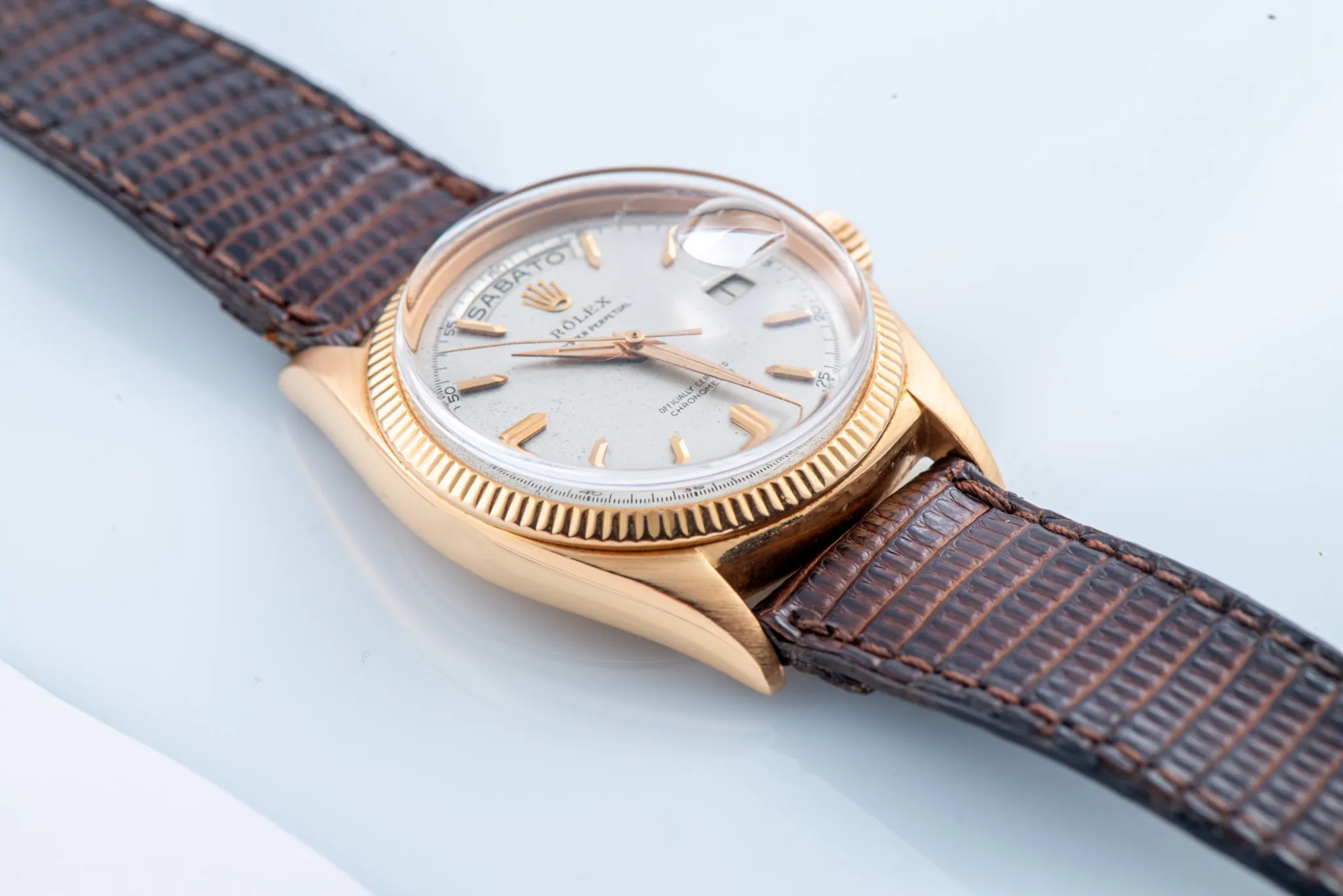 Rolex Day-Date 6611 36mm Rose gold Silver