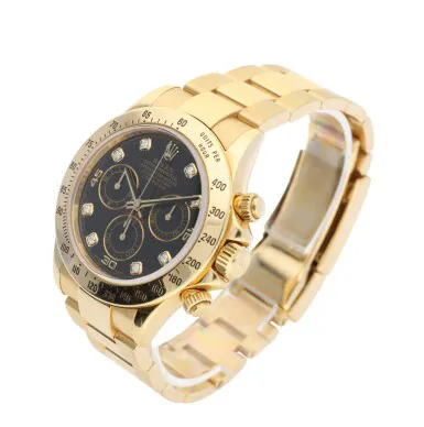 Rolex Daytona 116528 38mm Yellow gold Black 2