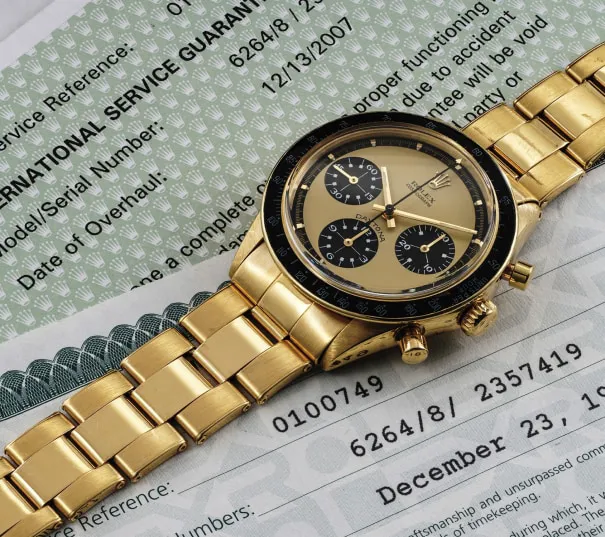 Rolex Daytona 6264 37.5mm Yellow gold Paul Newman Lemon 2