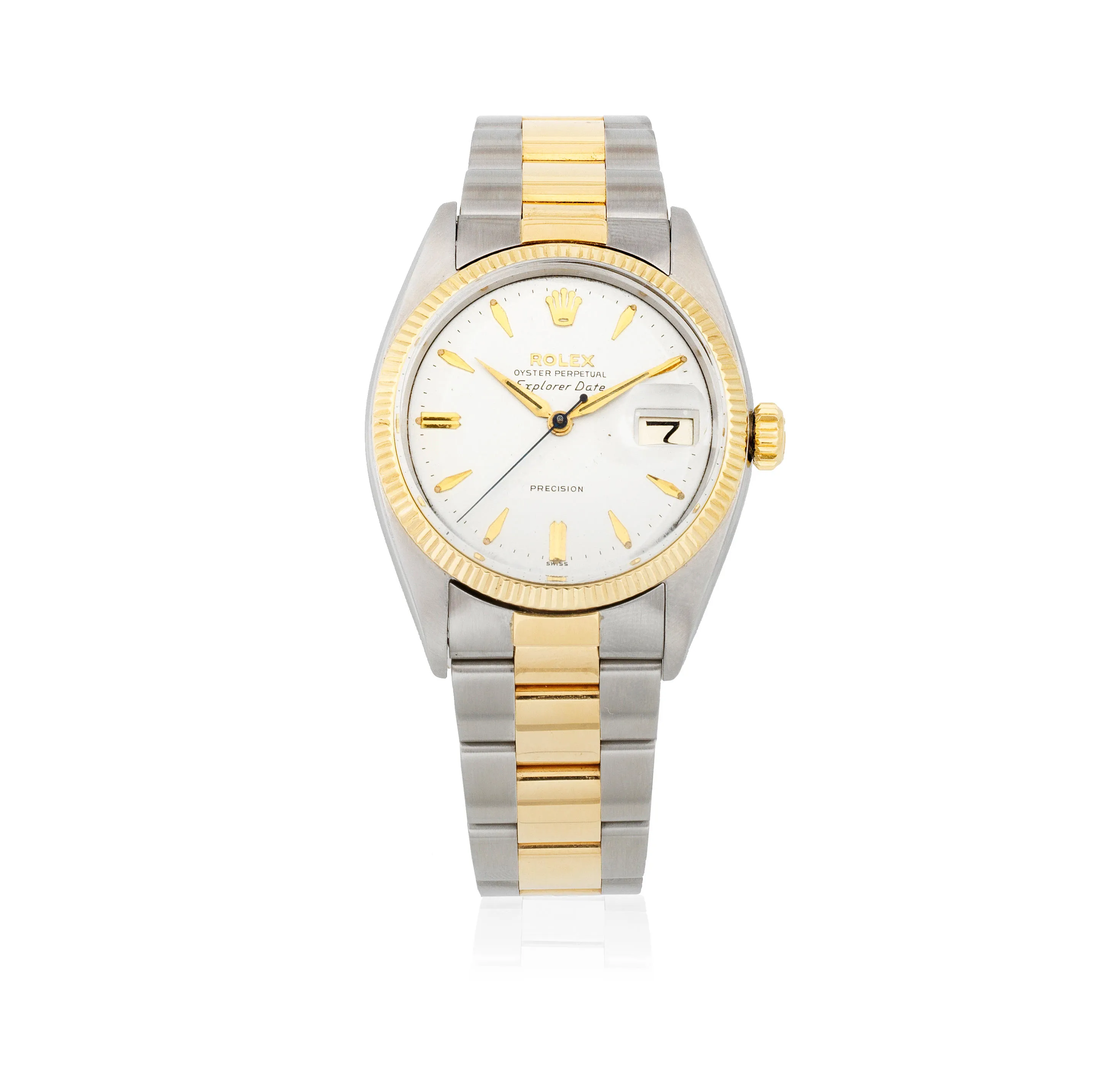 Rolex Air King 5701 35mm Yellow gold and Stainless steel Silver