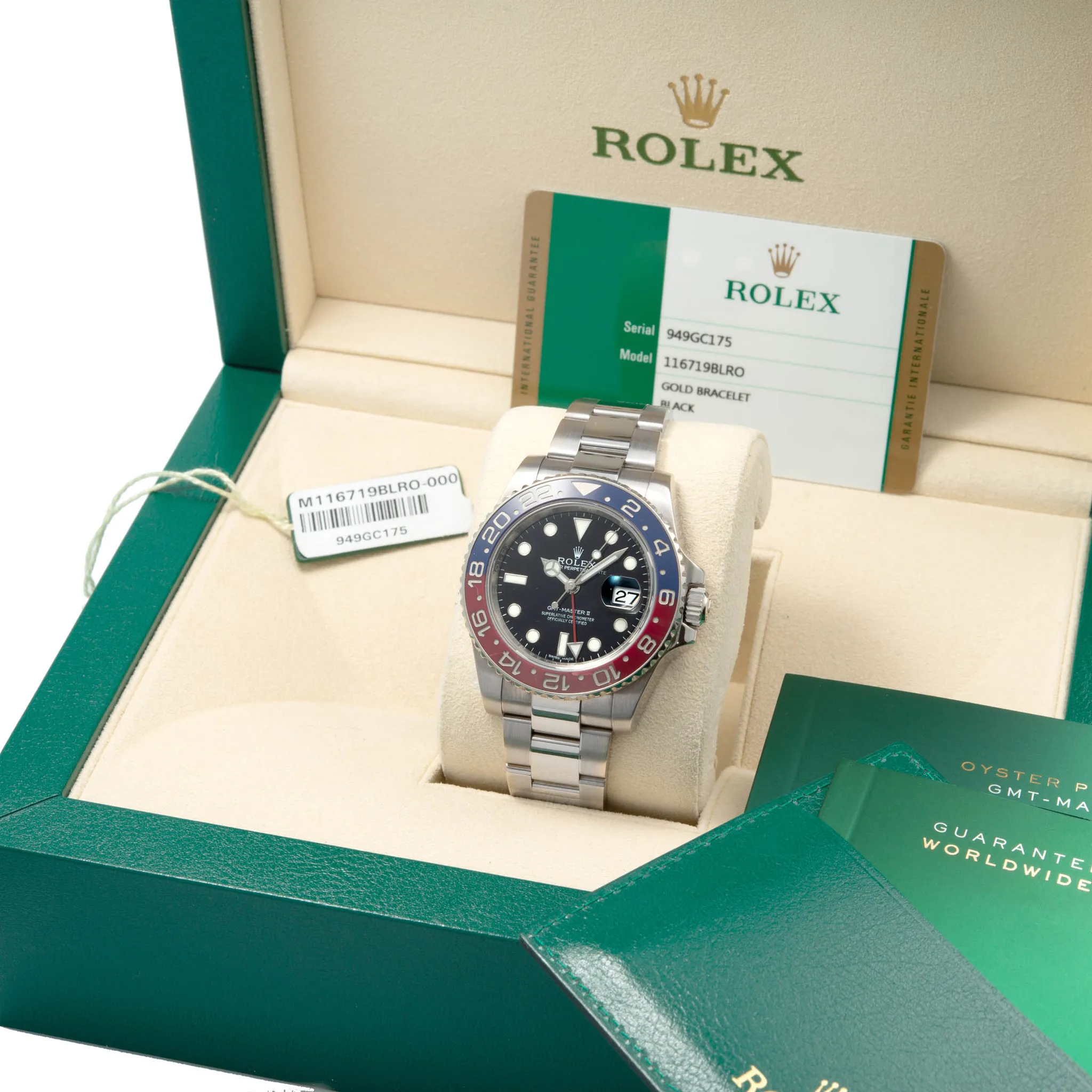 Rolex GMT-Master II 116719BLRO 40mm White gold Black