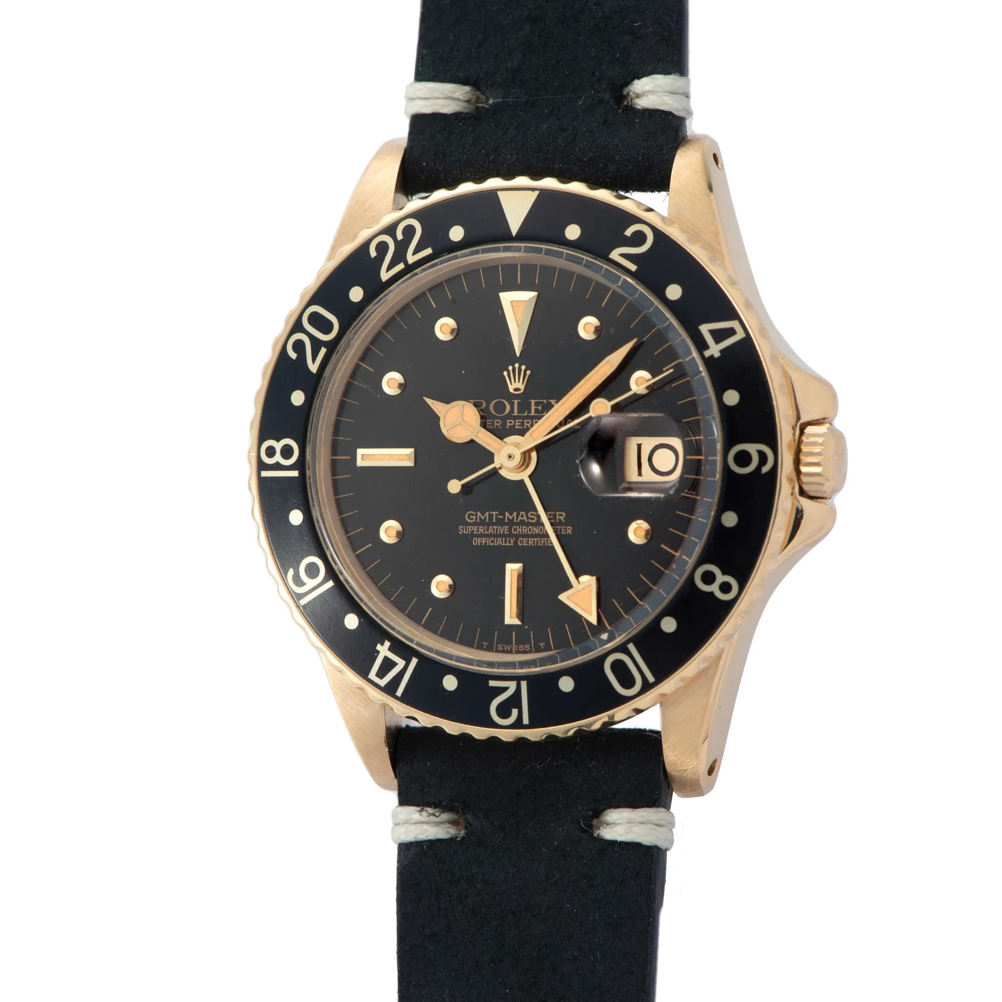 Rolex GMT-Master 16758 40mm Yellow gold Black