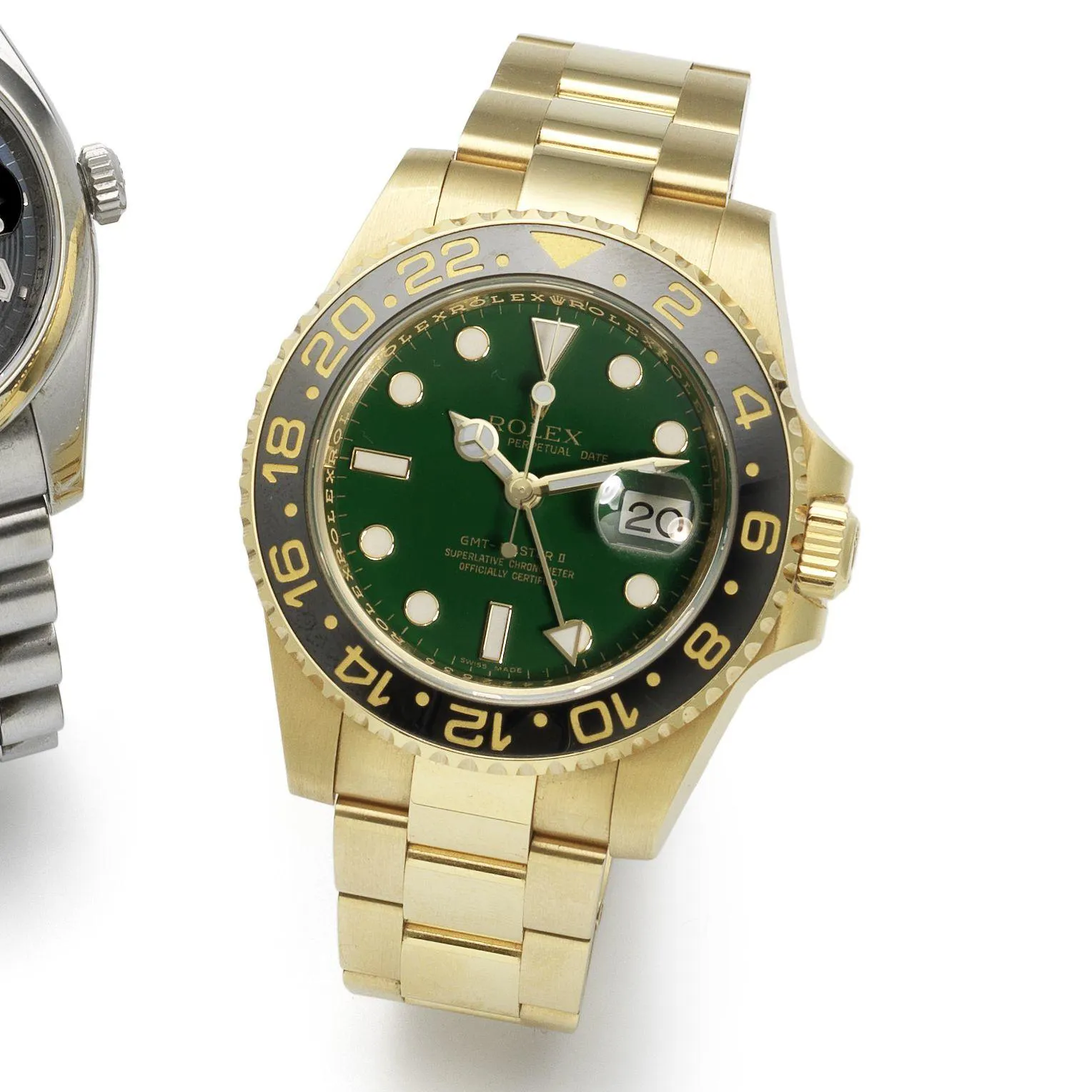 Rolex GMT-Master II 116718 40mm Yellow gold Green