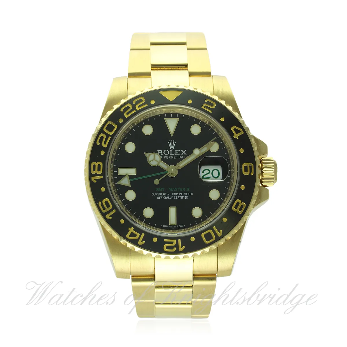 Rolex GMT-Master II 116718LN 40mm Yellow gold Black