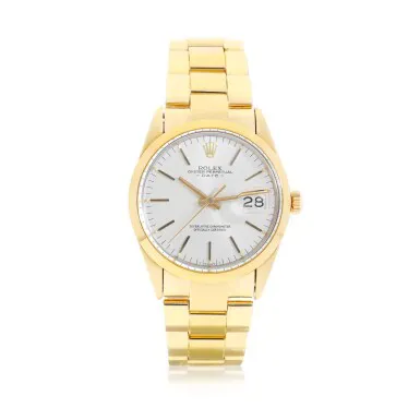 Rolex Oyster Perpetual Date 15505 34mm Gold-plated Silver