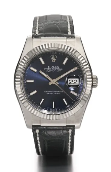 Rolex Datejust 36 116139 37mm White gold Blue