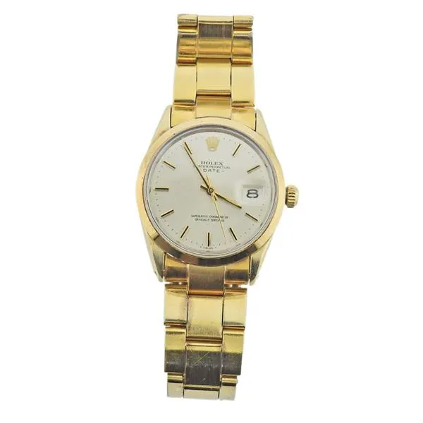 Rolex Oyster Perpetual Date 1550 34mm Stainless steel and Gold-plated Silver