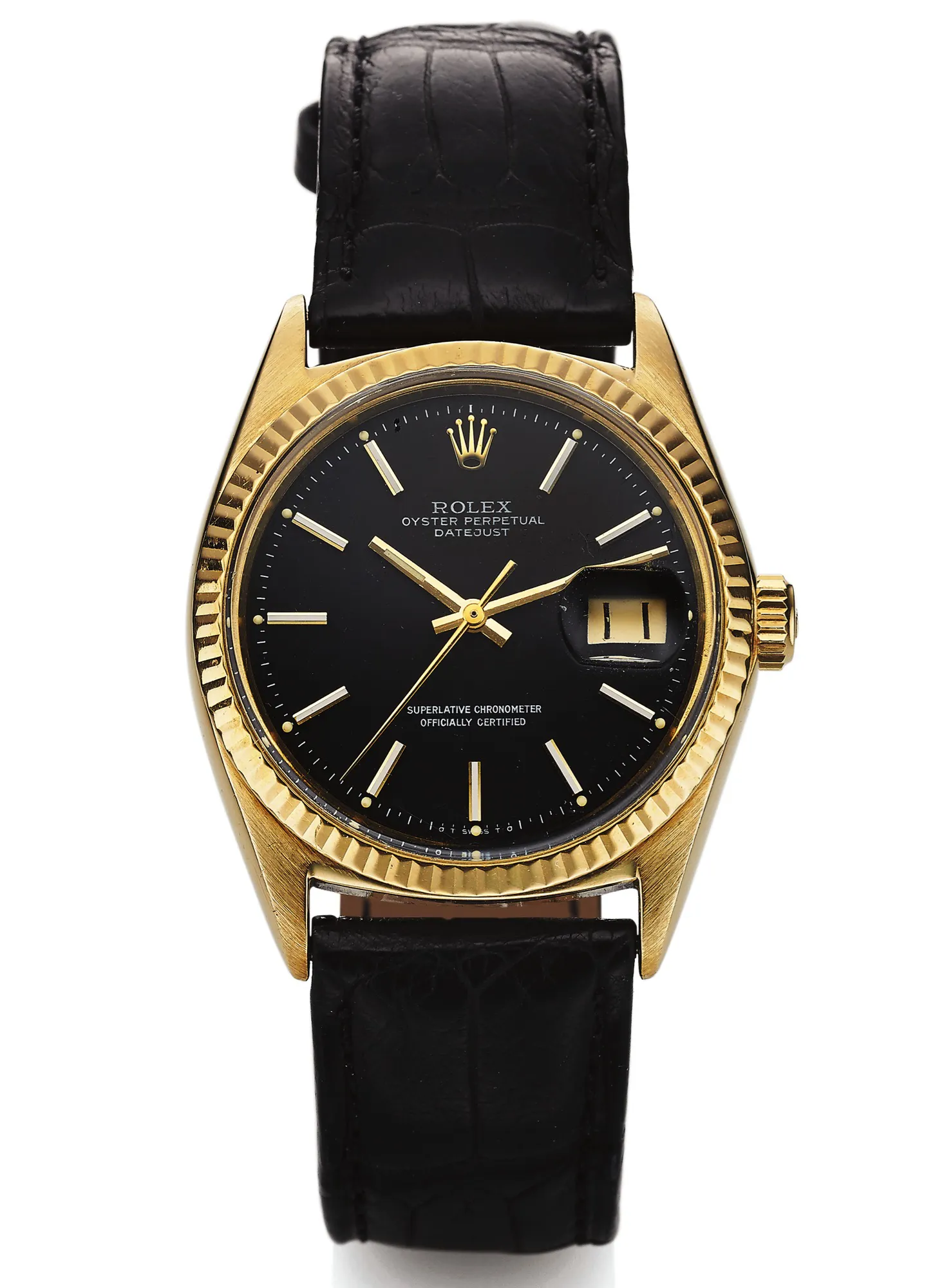 Rolex Datejust 36 1601 36mm Yellow gold Black