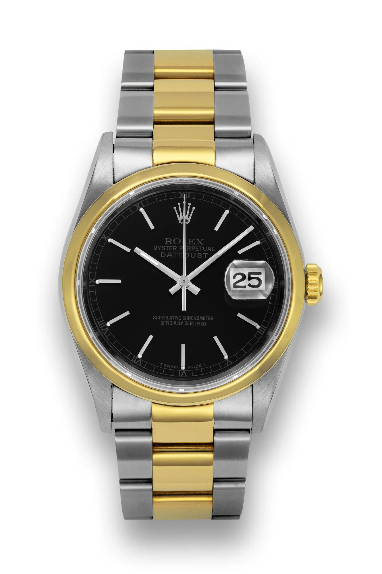 Rolex Datejust 36 16203 35mm Yellow gold and Stainless steel Black