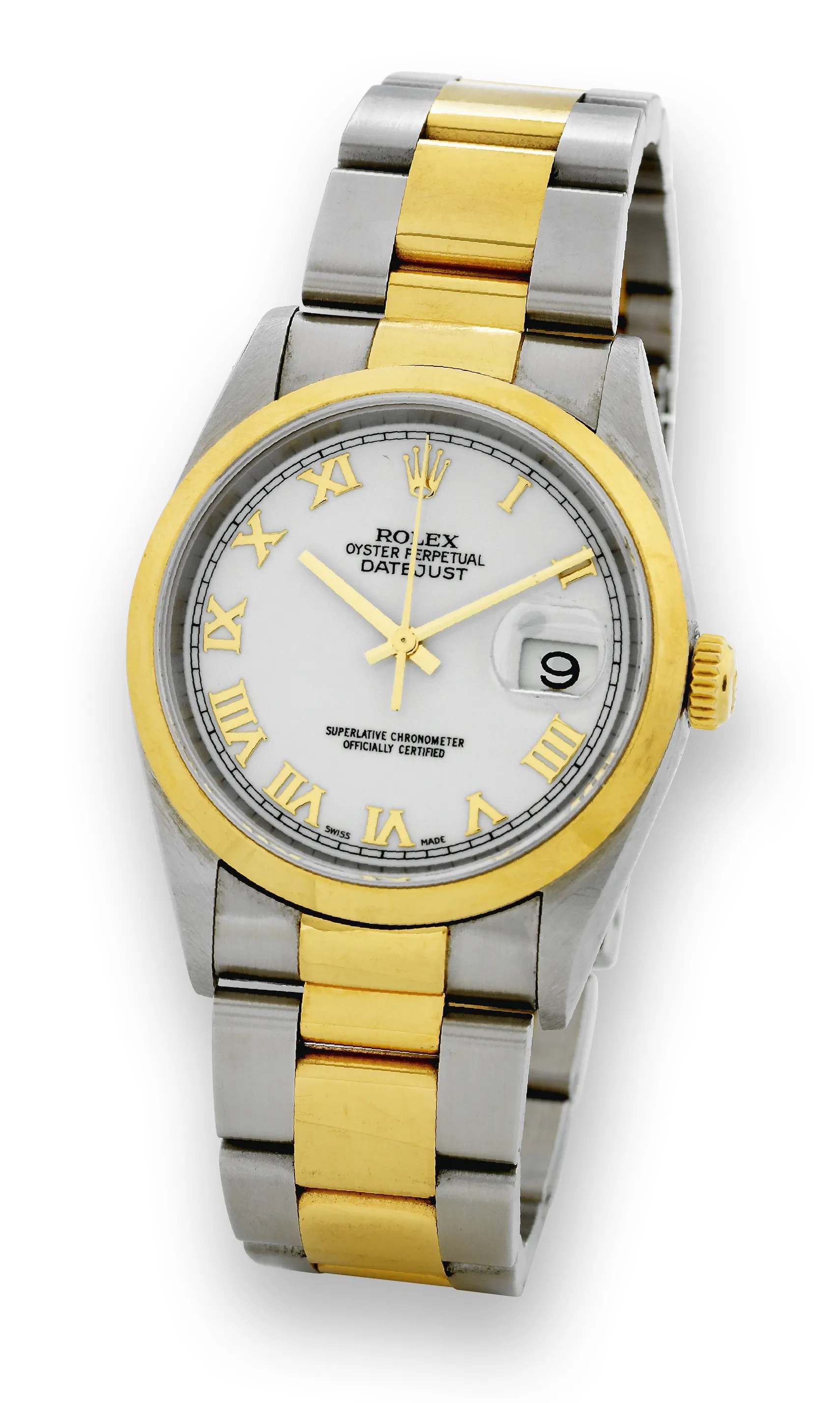 Rolex Datejust 36 16203 36mm Yellow gold and Stainless steel White