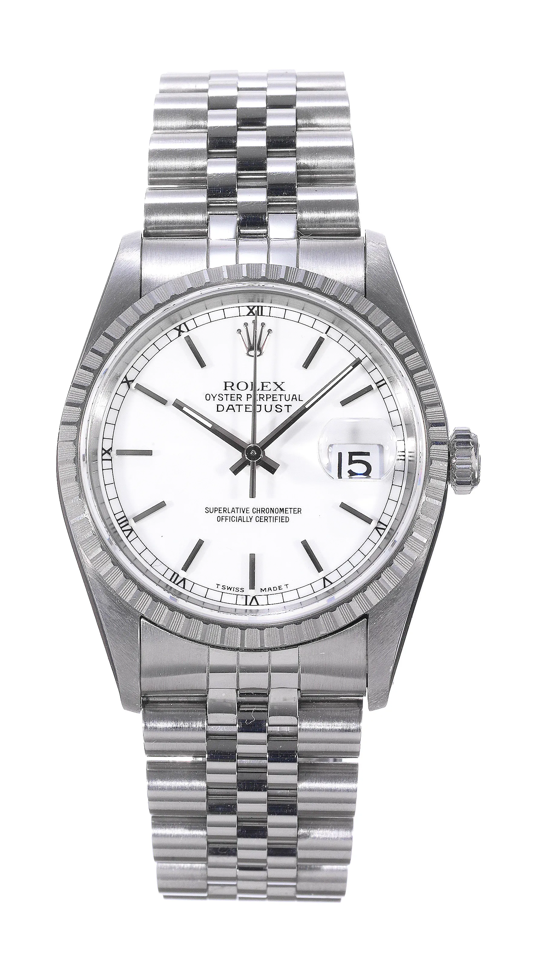 Rolex Datejust 36 16220 36mm Stainless steel White