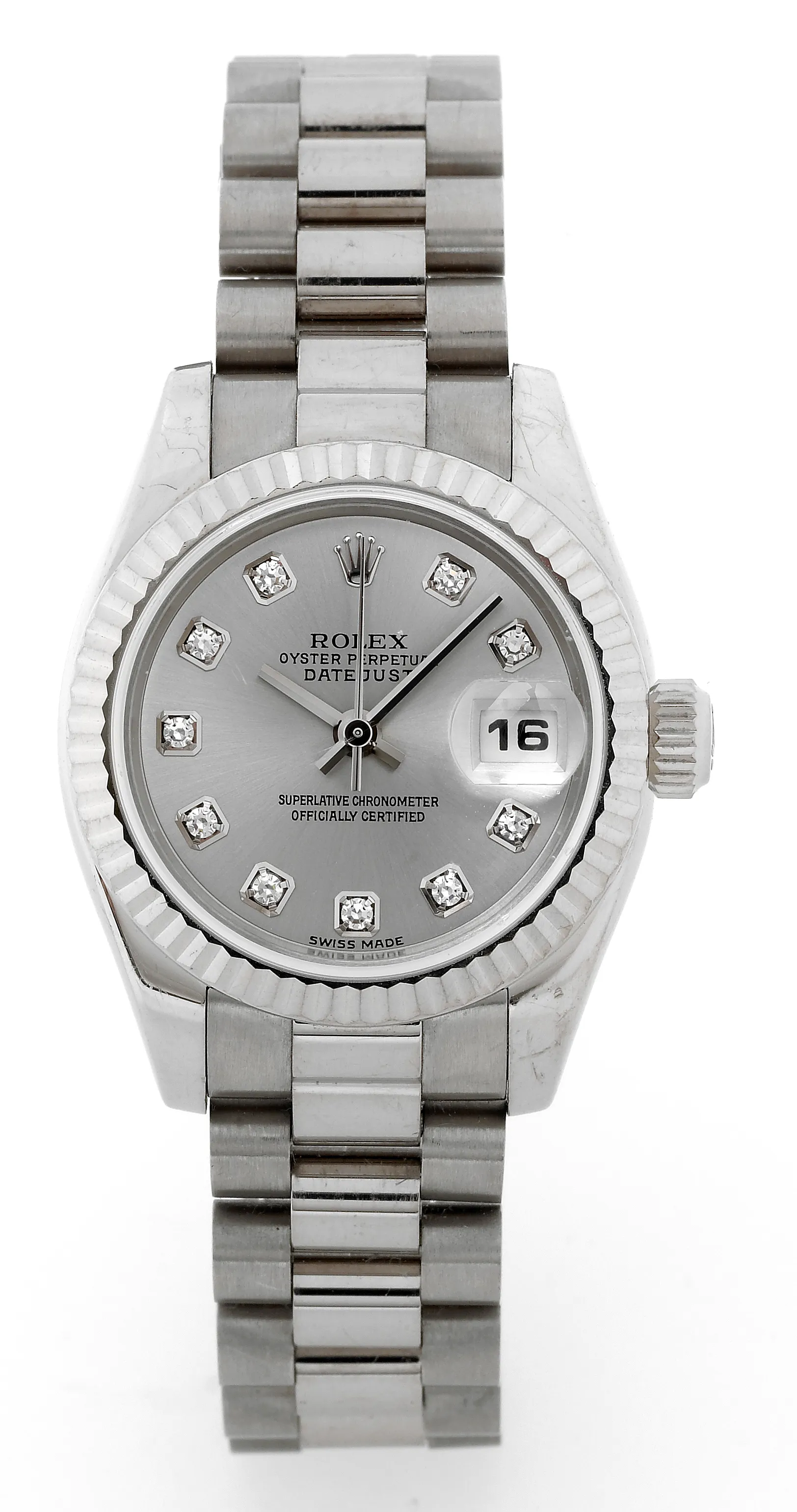 Rolex Lady-Datejust 179179 26mm White gold Silver