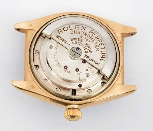 Rolex Oyster Perpetual 3372 32.5mm Yellow gold Silver 8