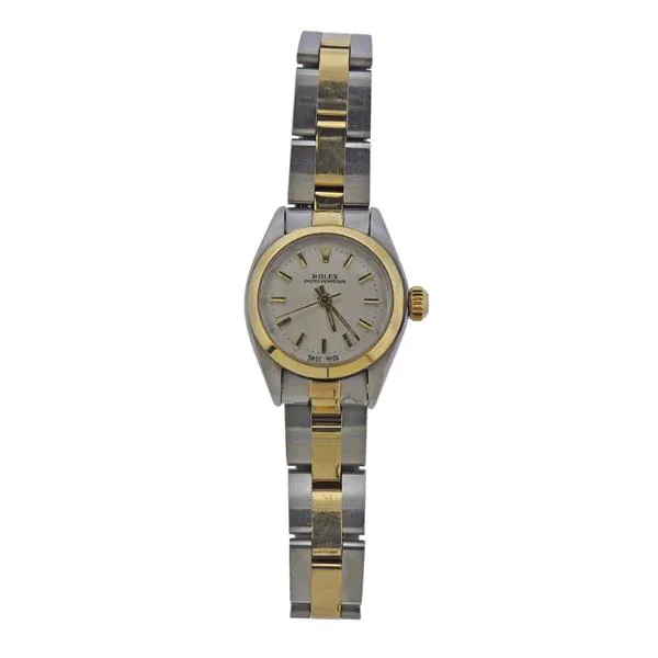 Rolex Oyster Perpetual 26 6718 25mm Yellow gold and stainless steel Silver
