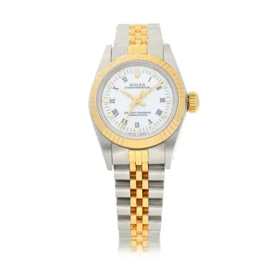 Rolex Oyster Perpetual 67193 26mm Yellow gold and Stainless steel White