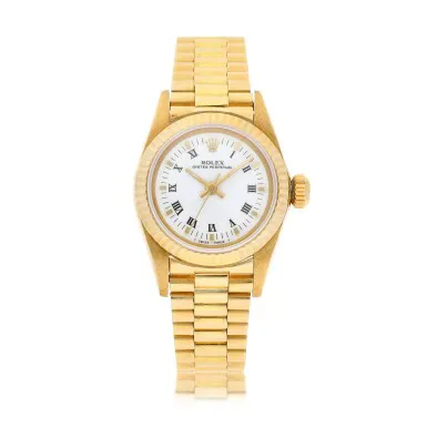 Rolex Oyster Perpetual 26 67198 26mm Yellow gold White