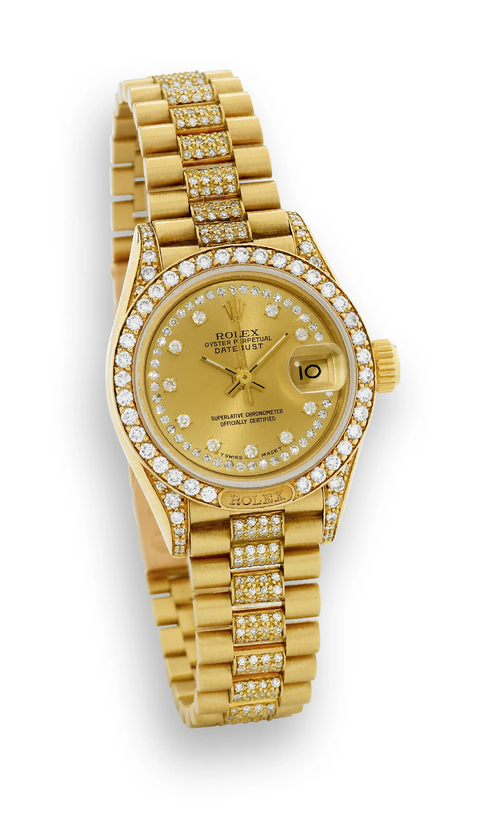 Rolex Lady-Datejust 69158 26mm Yellow gold Champagne