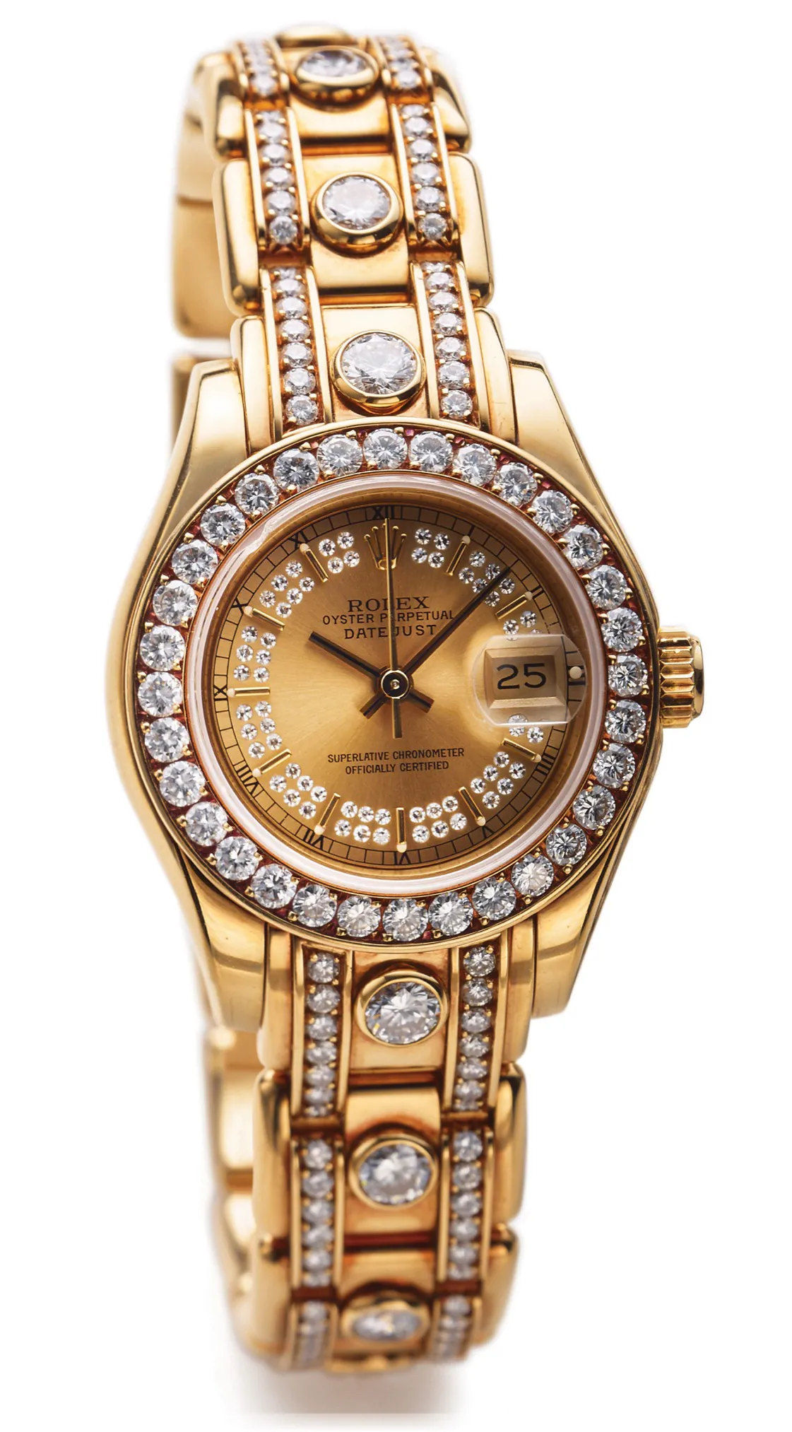 Rolex Pearlmaster 69298 29mm Yellow gold Diamond