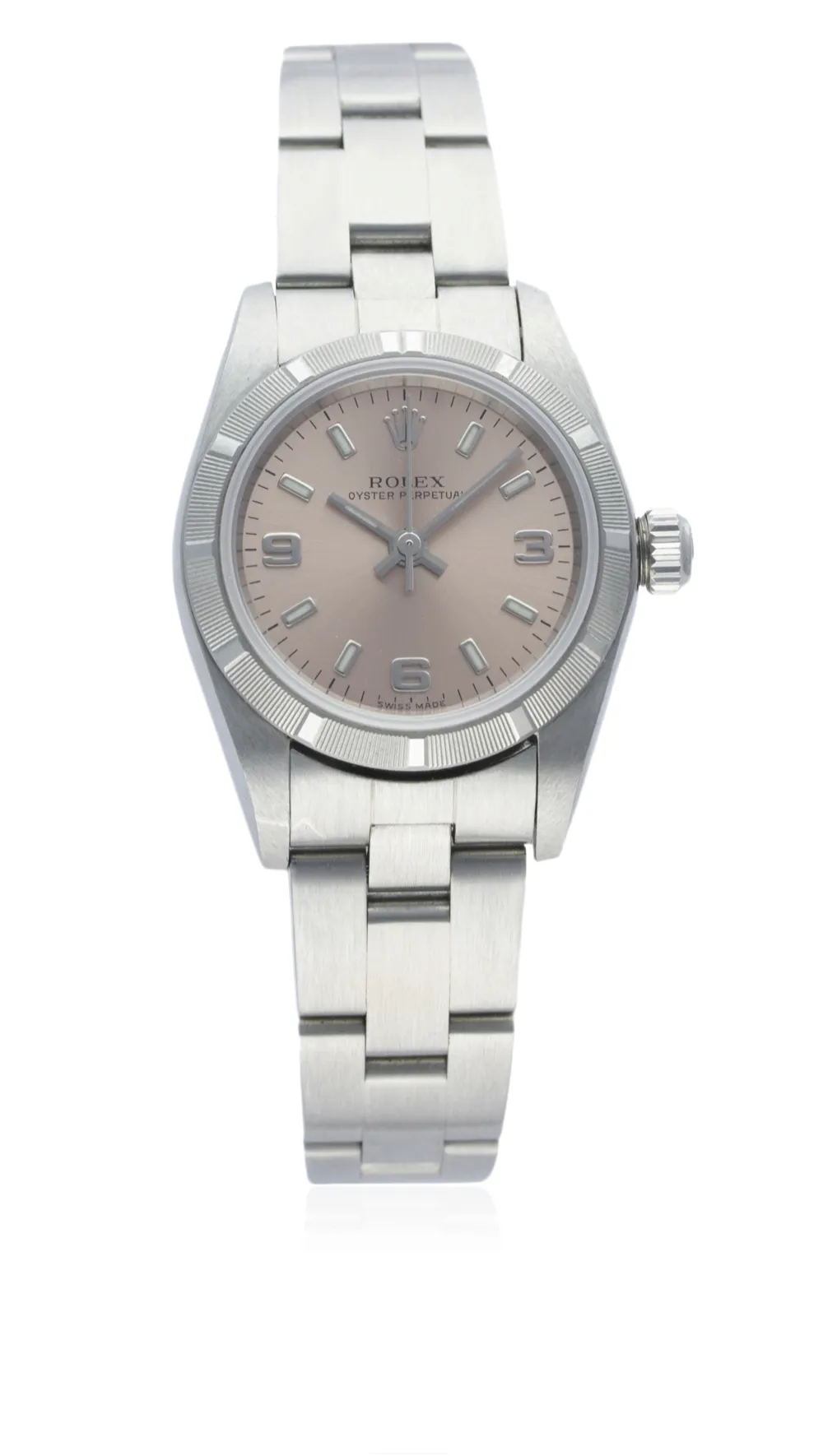 Rolex Oyster Perpetual 76030 25mm Stainless steel Salmon Pink