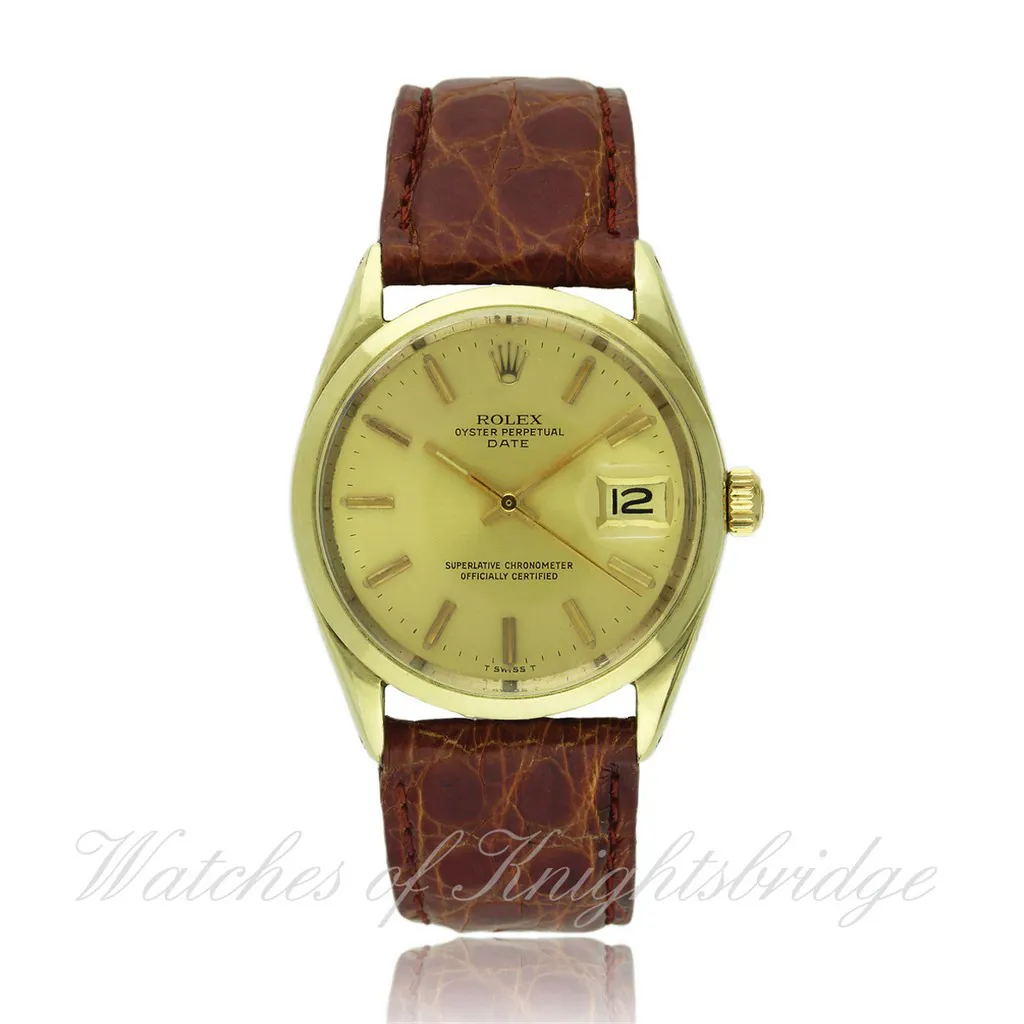 Rolex Oyster Perpetual Date 1550 35mm Yellow gold and Stainless steel Champagne