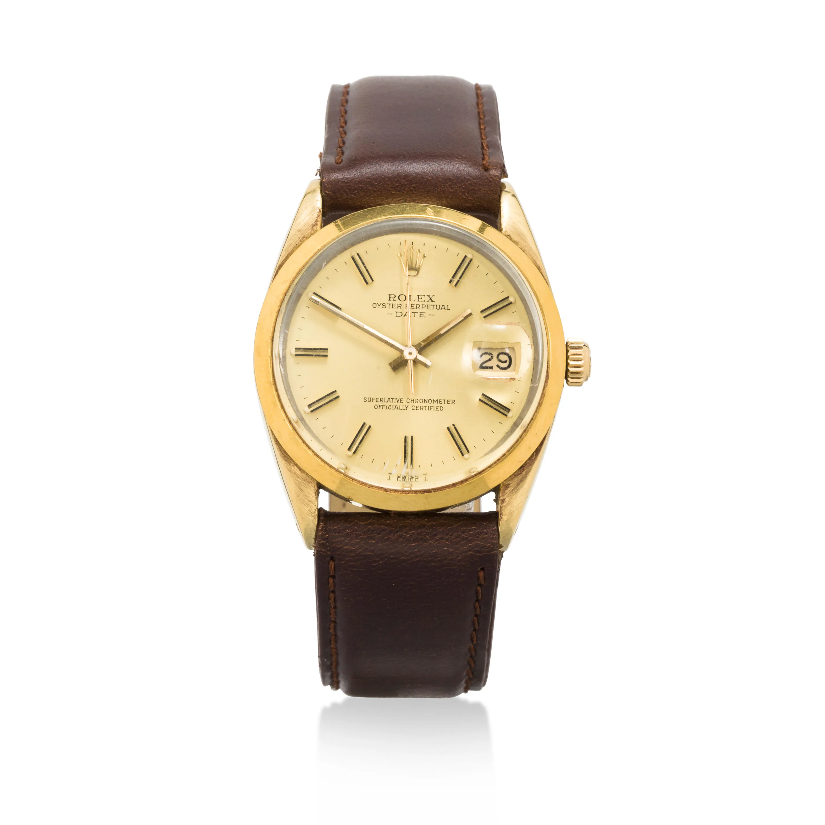 Rolex Oyster Perpetual Date 15505 34mm Gold-plated Gilt