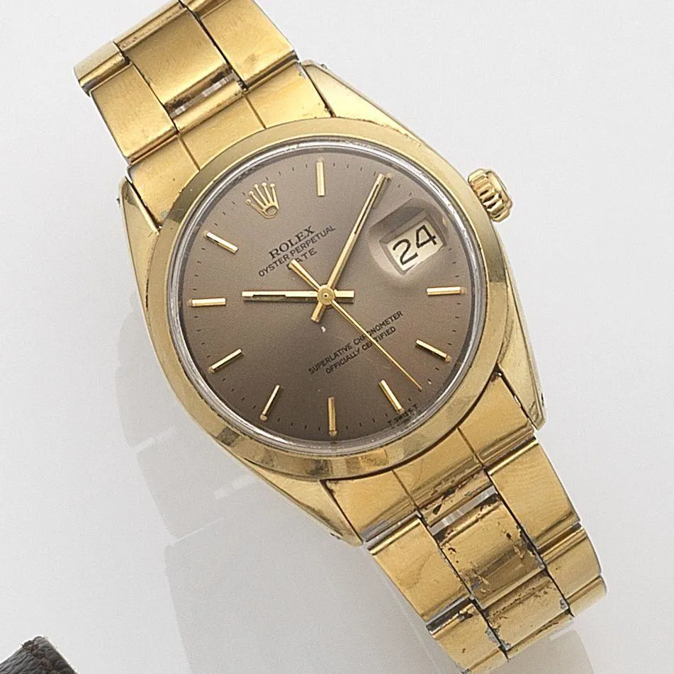 Rolex Oyster Perpetual Date 1550 34mm Gilt