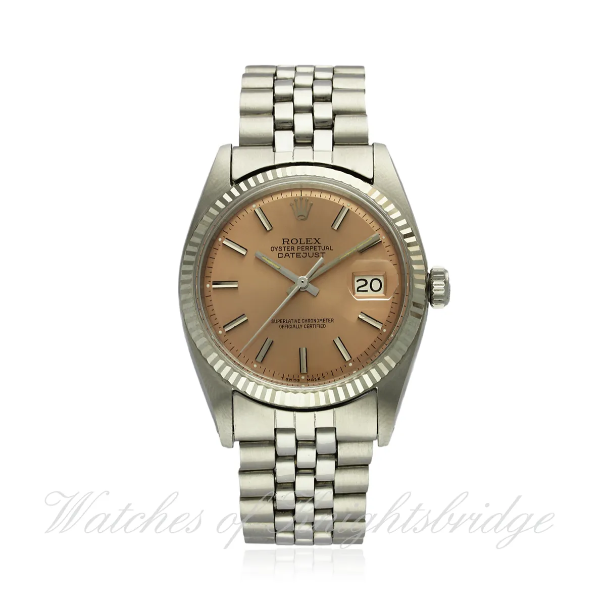Rolex Datejust 36 1601 36mm Steel and white gold Salmon Pink