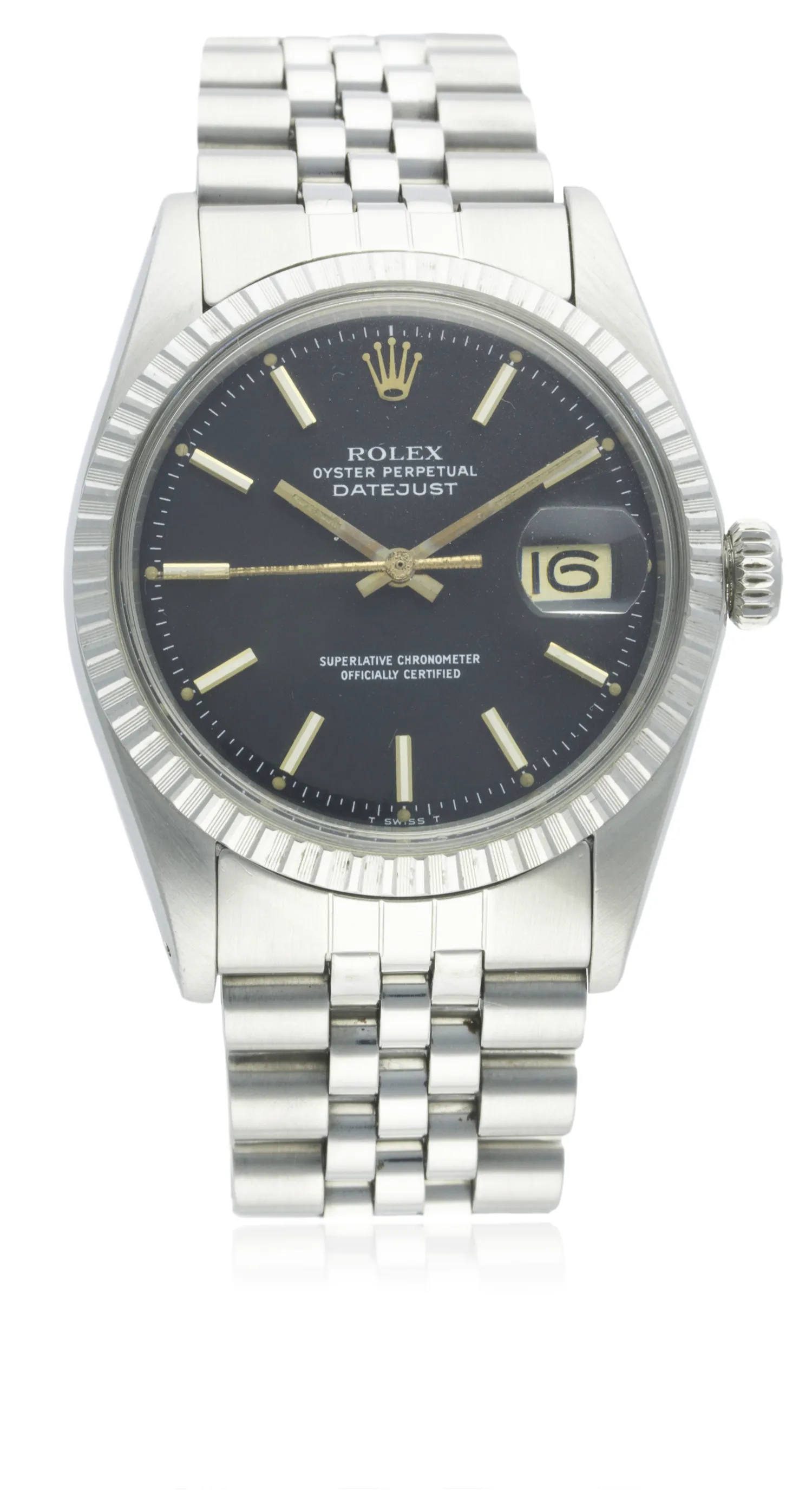 Rolex Datejust 1603 36mm Stainless steel Black