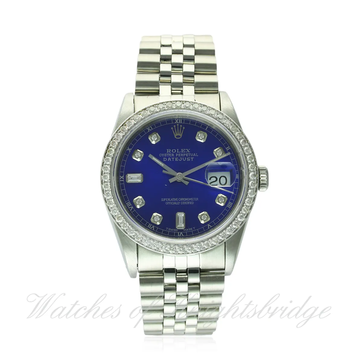 Rolex Datejust 36 16220 36mm Stainless steel and diamond Blue