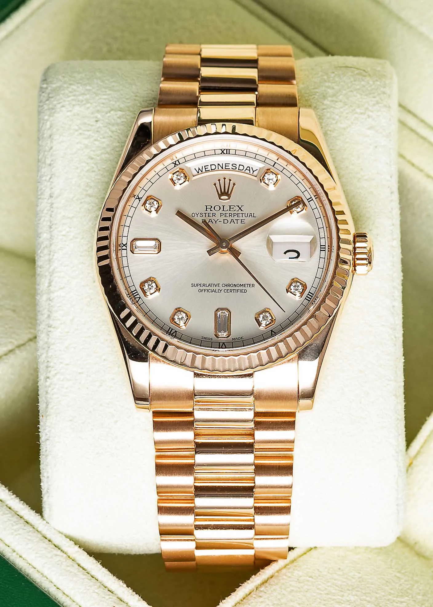 Rolex Day-Date 36 118235 36mm Rose gold Diamond