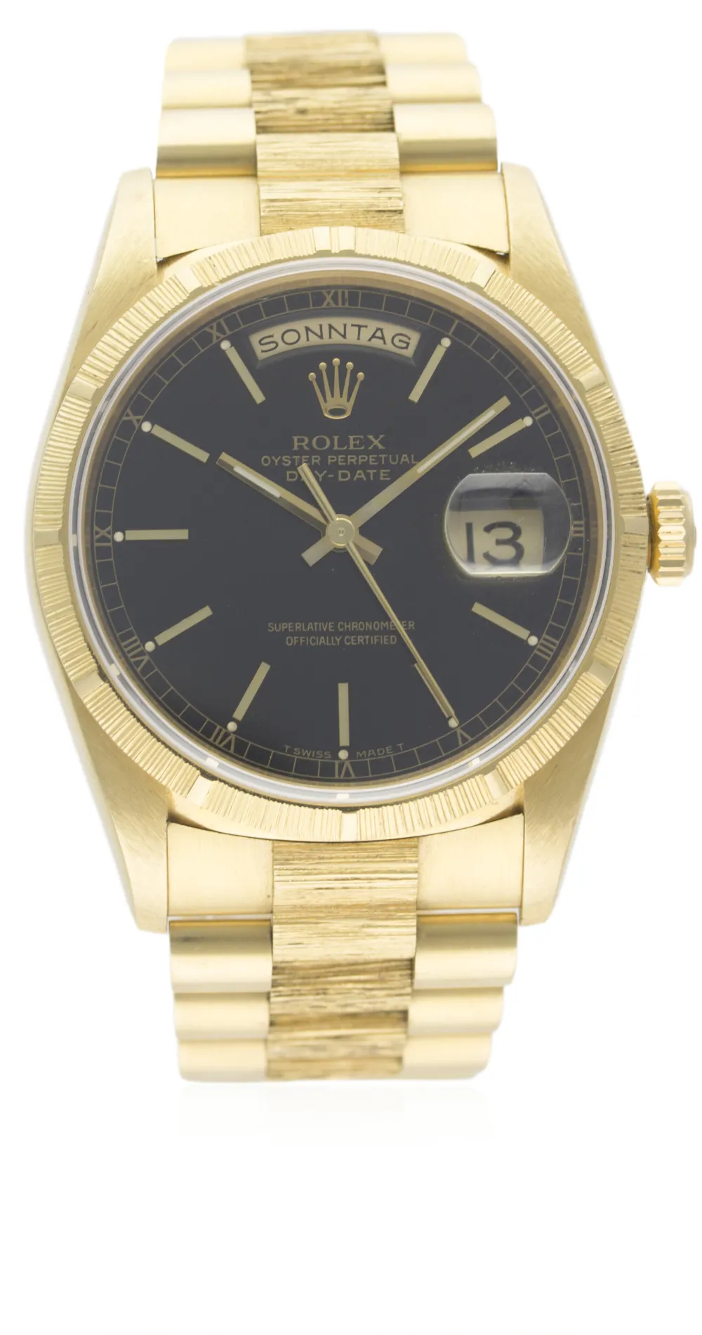 Rolex Day-Date 36 18248 36mm Yellow gold Black