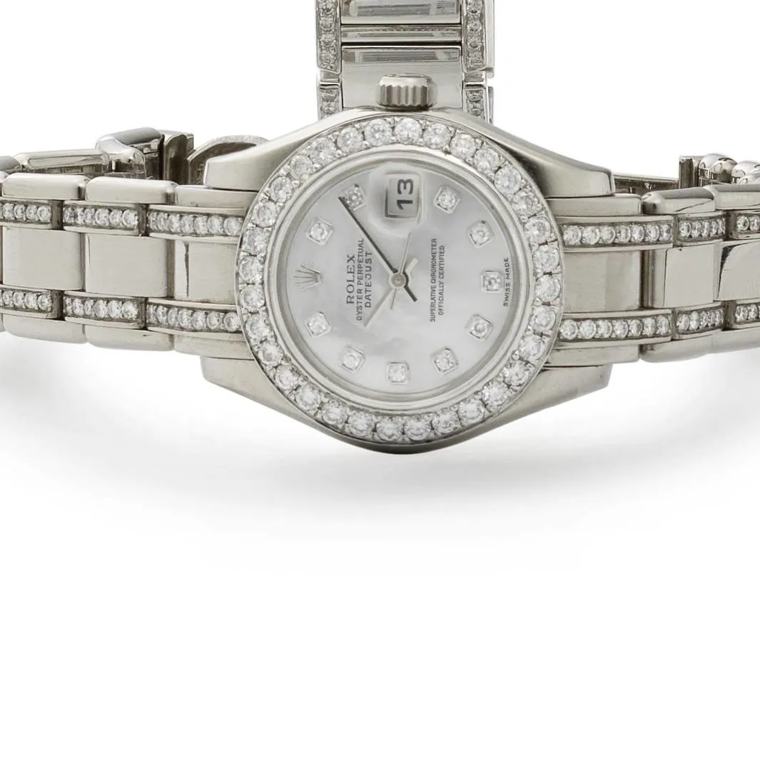 Rolex Lady-Datejust Pearlmaster 80329 27mm White gold Mother-of-pearl