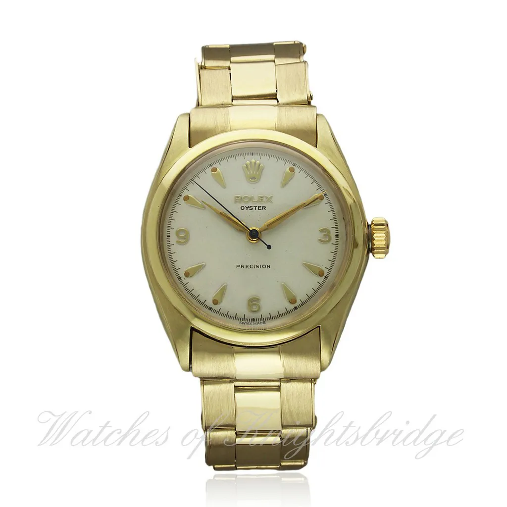 Rolex Oyster Perpetual 6022 34mm Yellow gold Silver