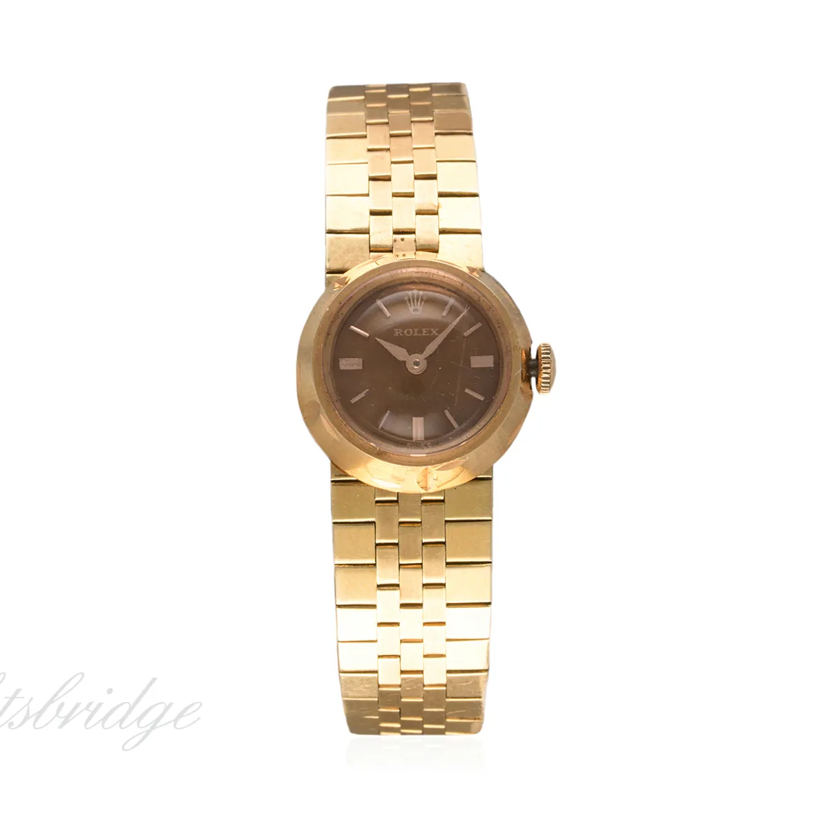 Rolex 8789 18mm Yellow gold Brown