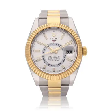 Rolex Sky-Dweller 326933 42mm Yellow gold and stainless steel Silver