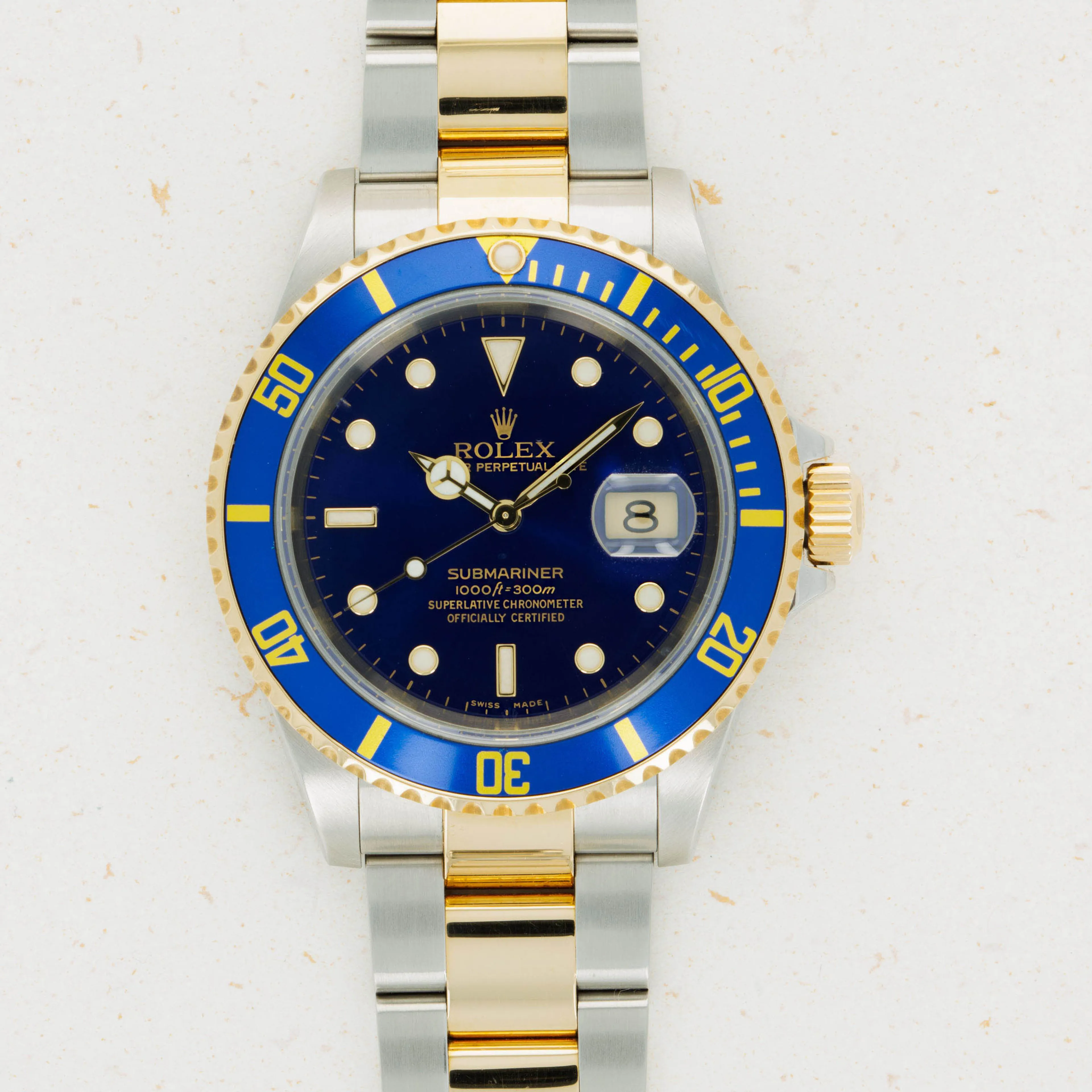 Rolex Submariner Date 16613LB 40mm Yellow gold and Stainless steel Blue