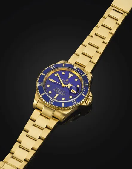 Rolex Submariner 16618 40mm Yellow gold Lapis lazuli