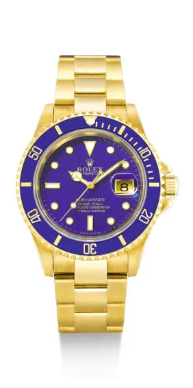 Rolex Submariner 16618 40mm Yellow gold Lapis lazuli