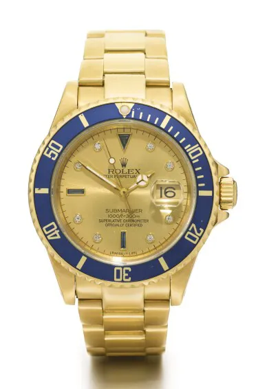 Rolex Submariner 16618 40mm Yellow gold Champagne