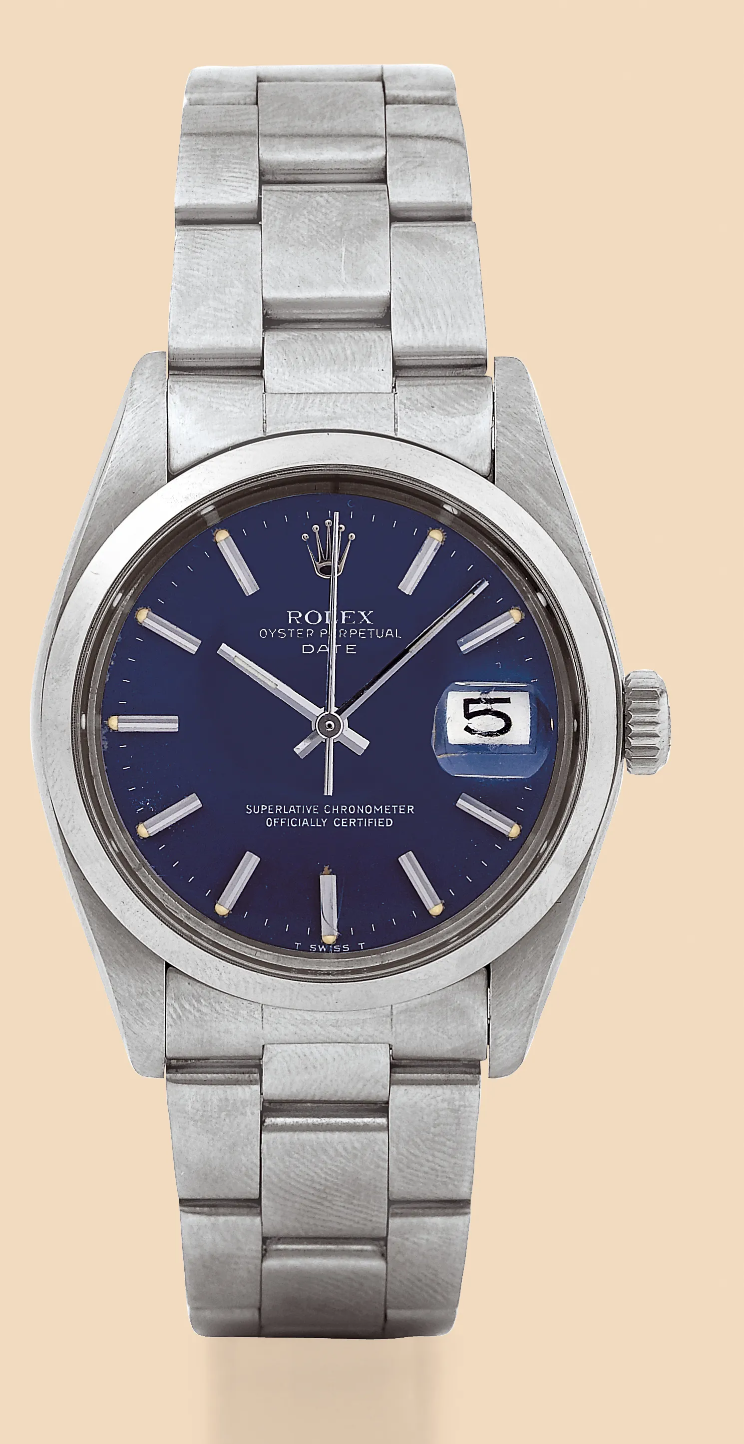 Rolex Oyster Perpetual Date 1500 34mm Stainless steel Blue