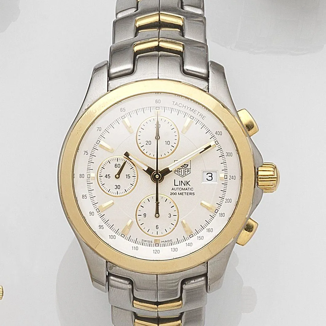 TAG Heuer CJF2150 41mm Yellow gold and Stainless steel Silver