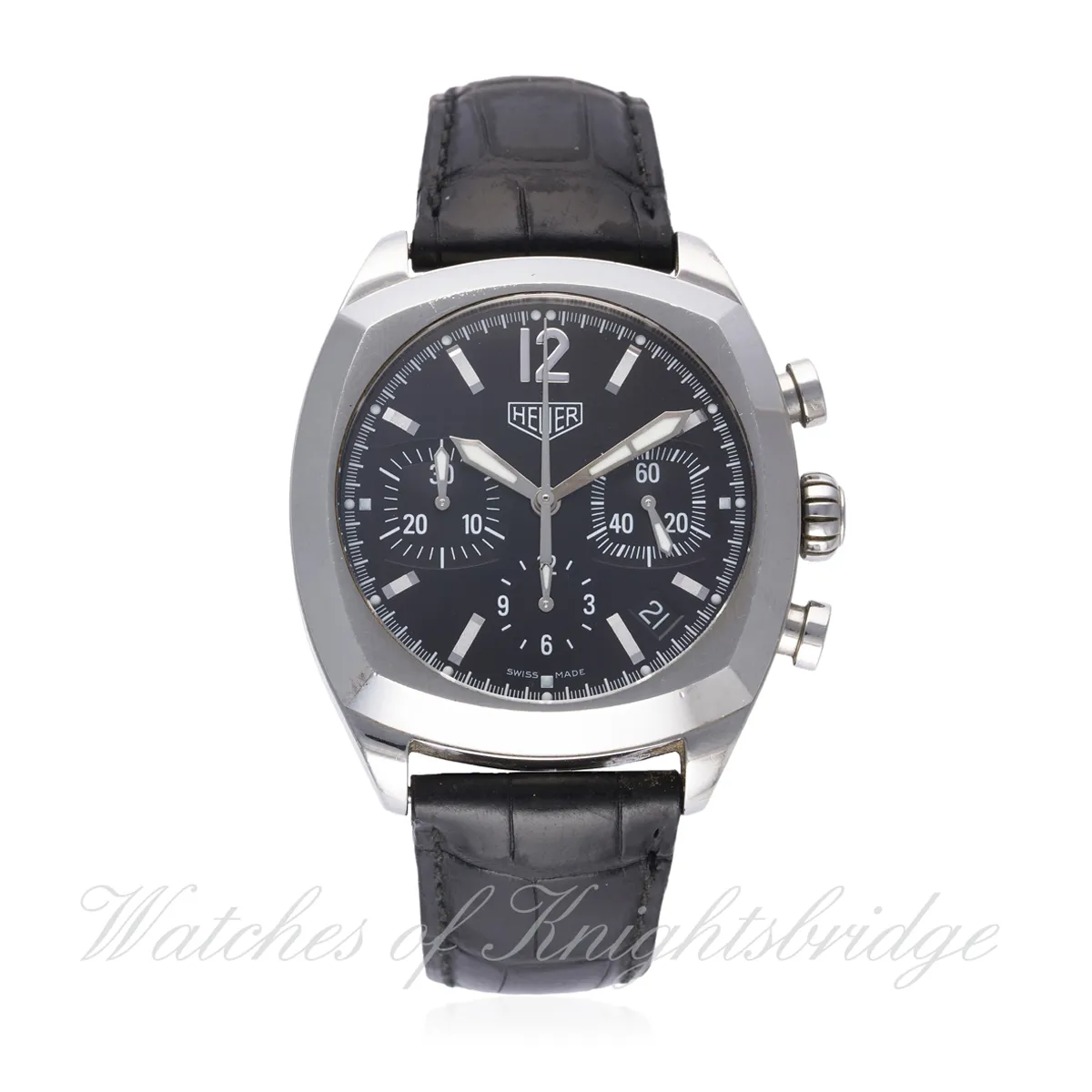 TAG Heuer Monza CR 2110 38mm Stainless steel Black