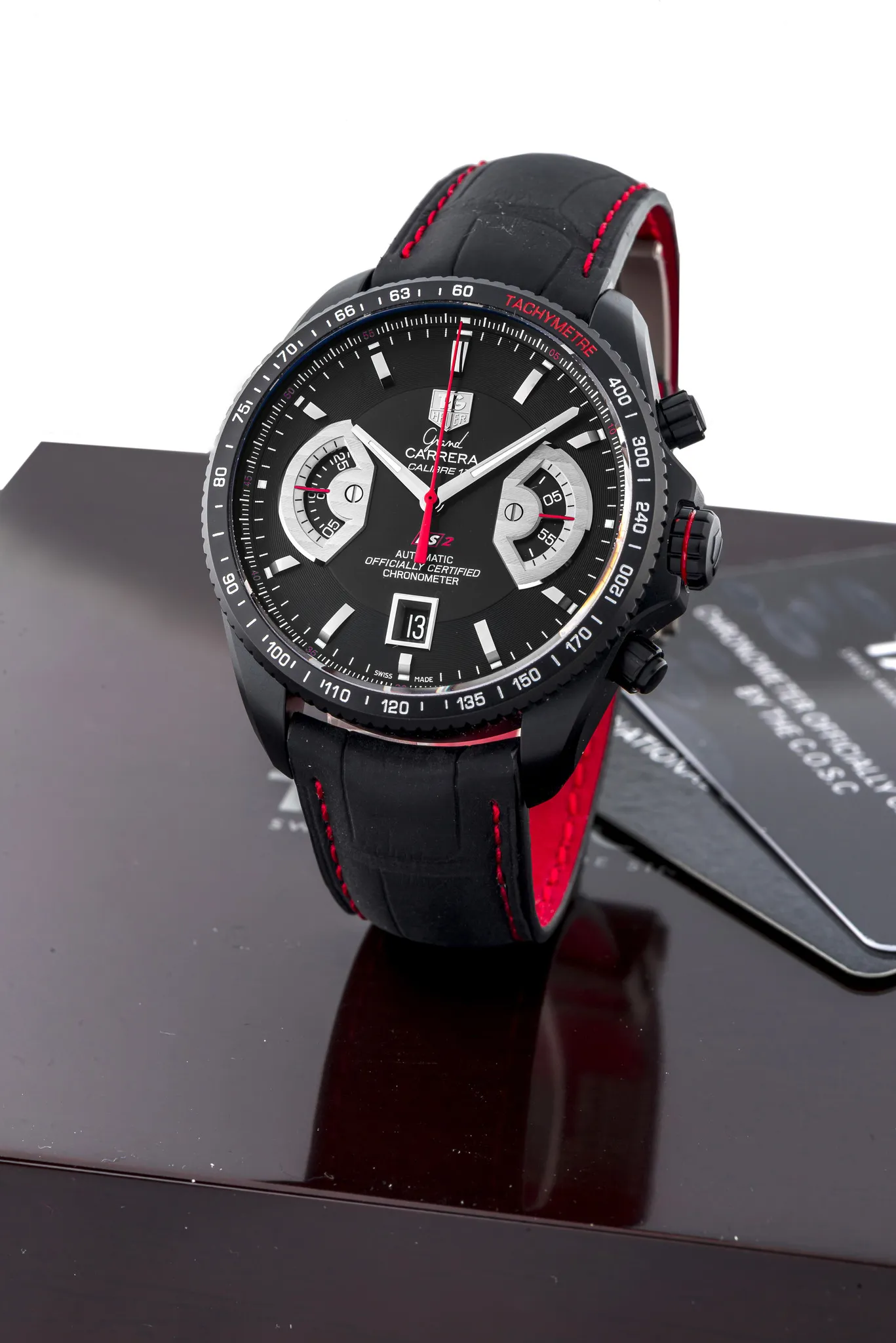 TAG Heuer Grand Carrera CAV518B 44mm Stainless steel Black