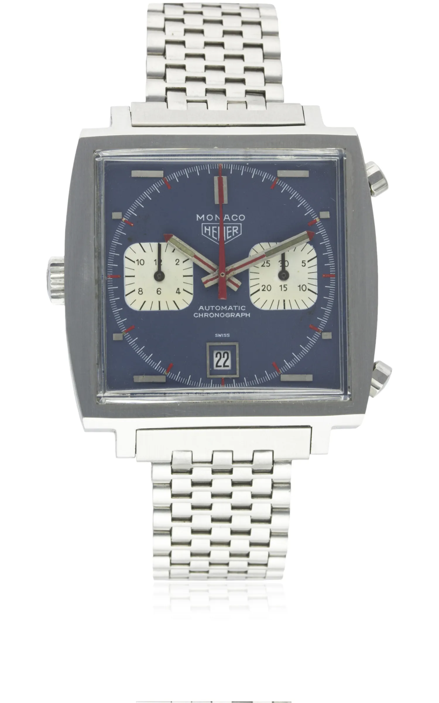 TAG Heuer Monaco 1133 40mm Stainless steel Matte blue