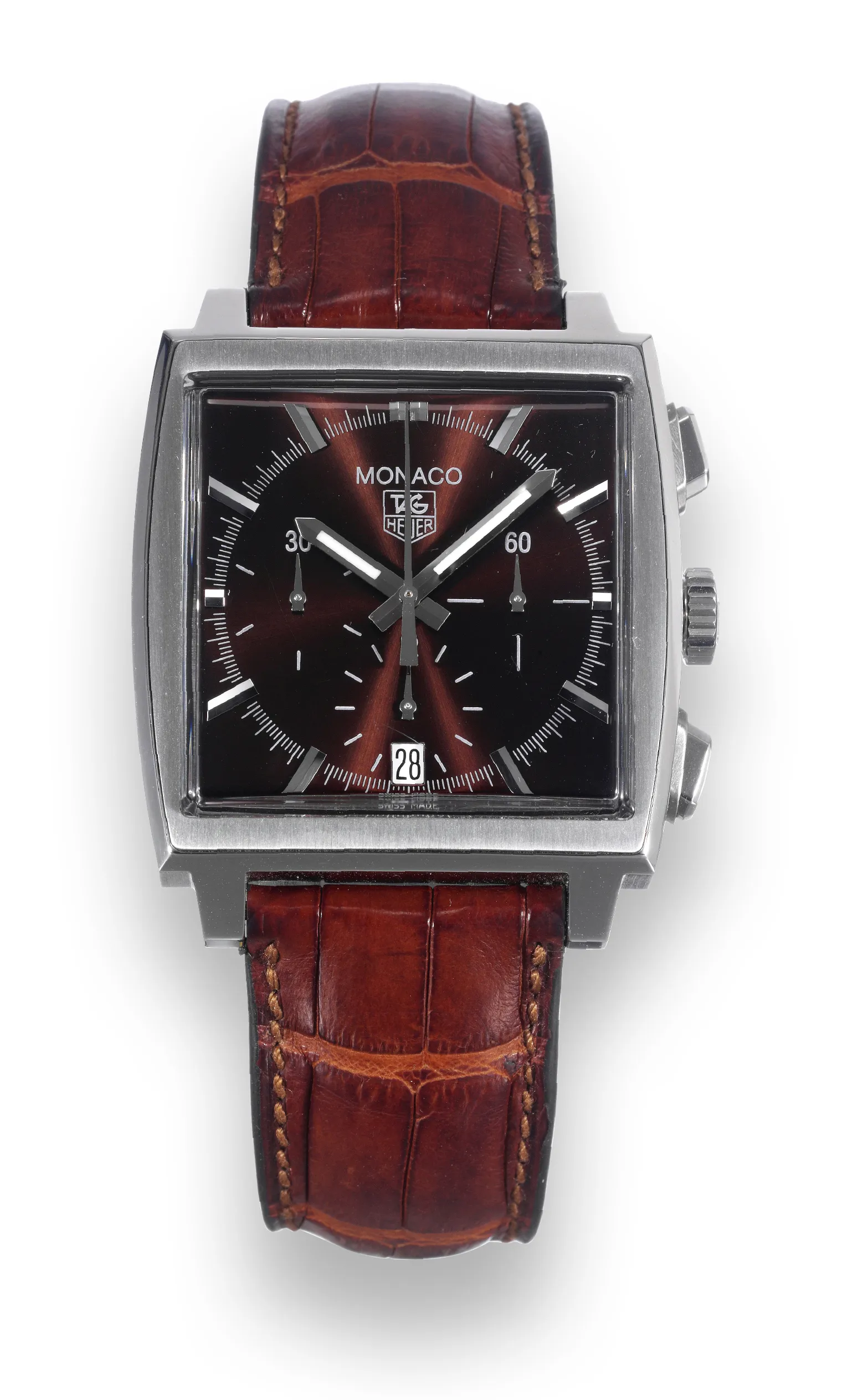 TAG Heuer Monaco CW2114 38mm Stainless steel Brown