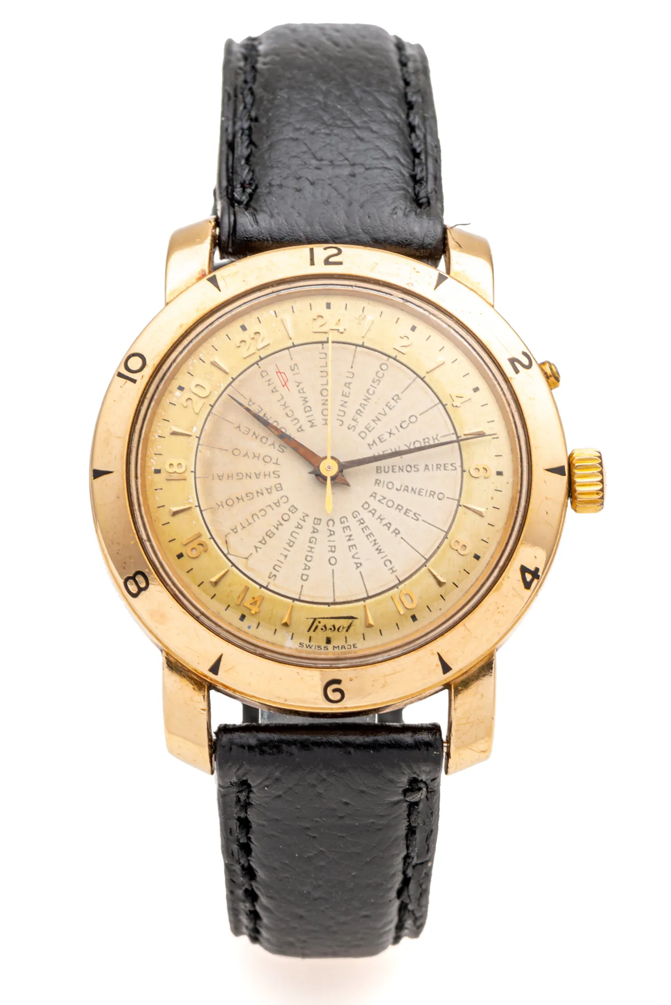 Tissot Navigator 4002-2 36mm Yellow gold Champagne