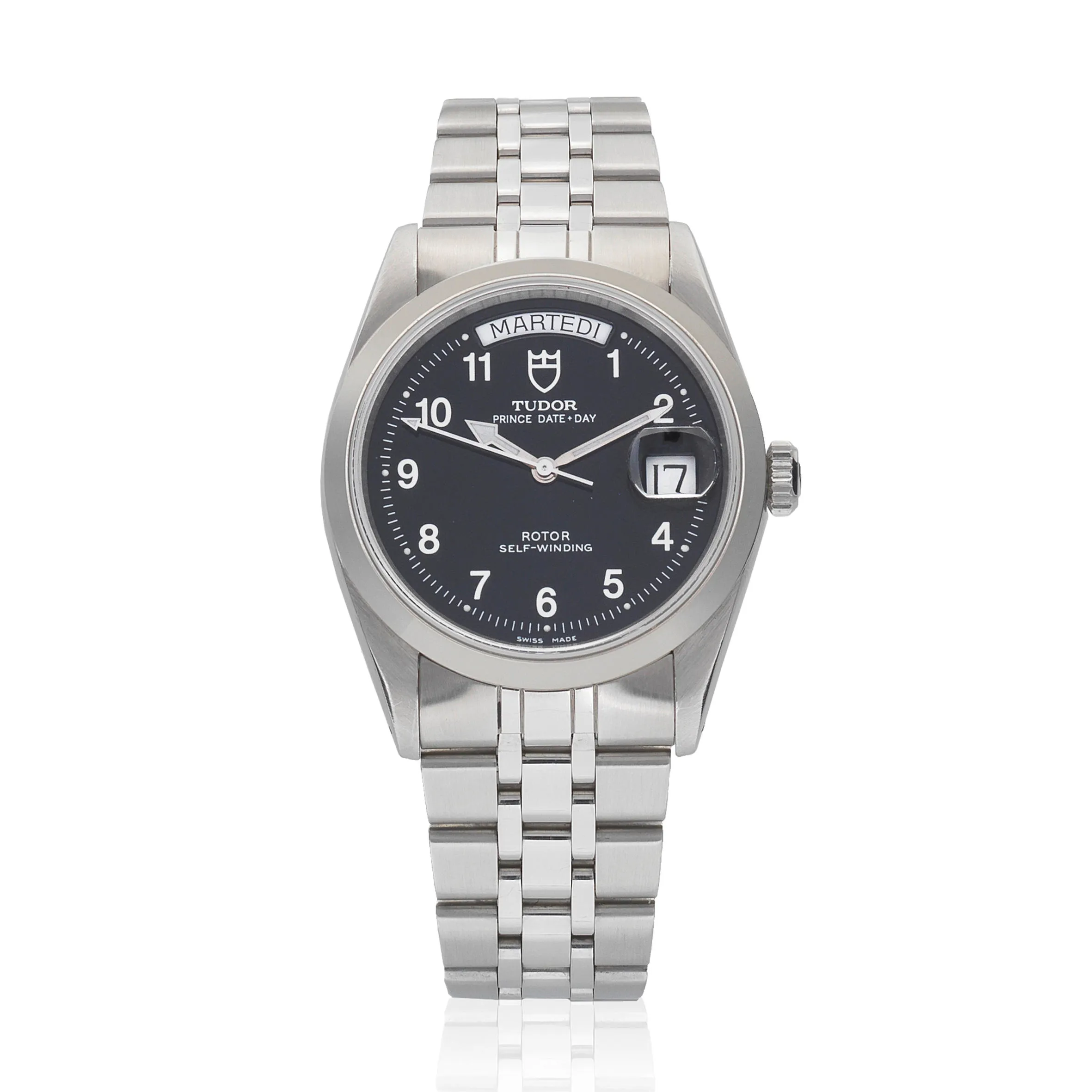 Tudor Prince Date-Day 76200 35mm Stainless steel Black