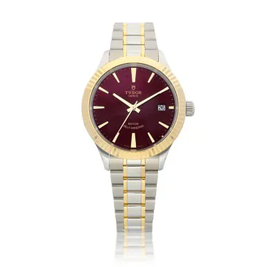 Tudor Style M12513-0013 38mm Yellow gold and Stainless steel Red