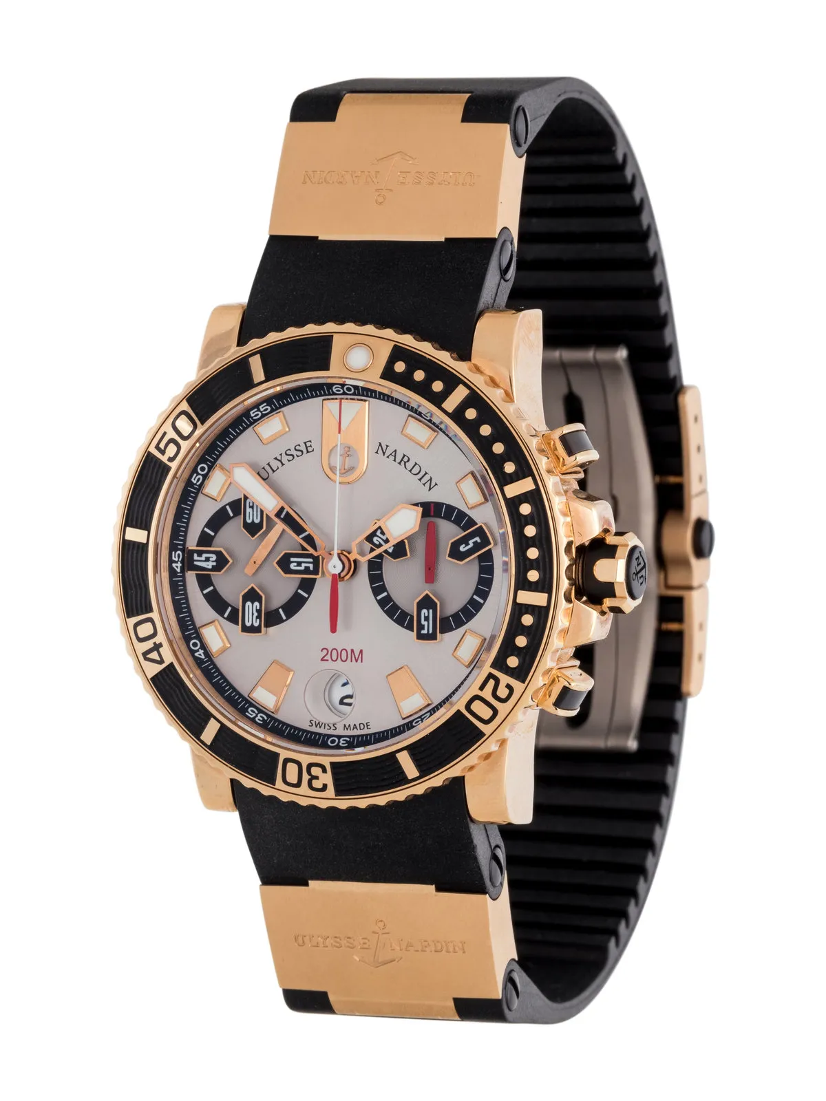 Ulysse Nardin Maxi Marine Diver 8006-102 42mm Rose gold Silver