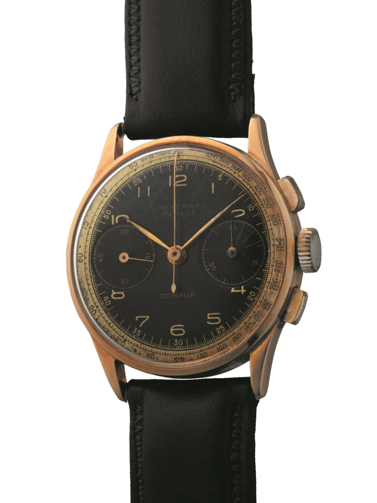 Universal Genève Compur 12445 35mm Yellow gold Black